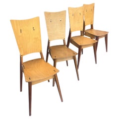 American Postmodern Set of 4 Dining Chairs Designed by Studio Castellan