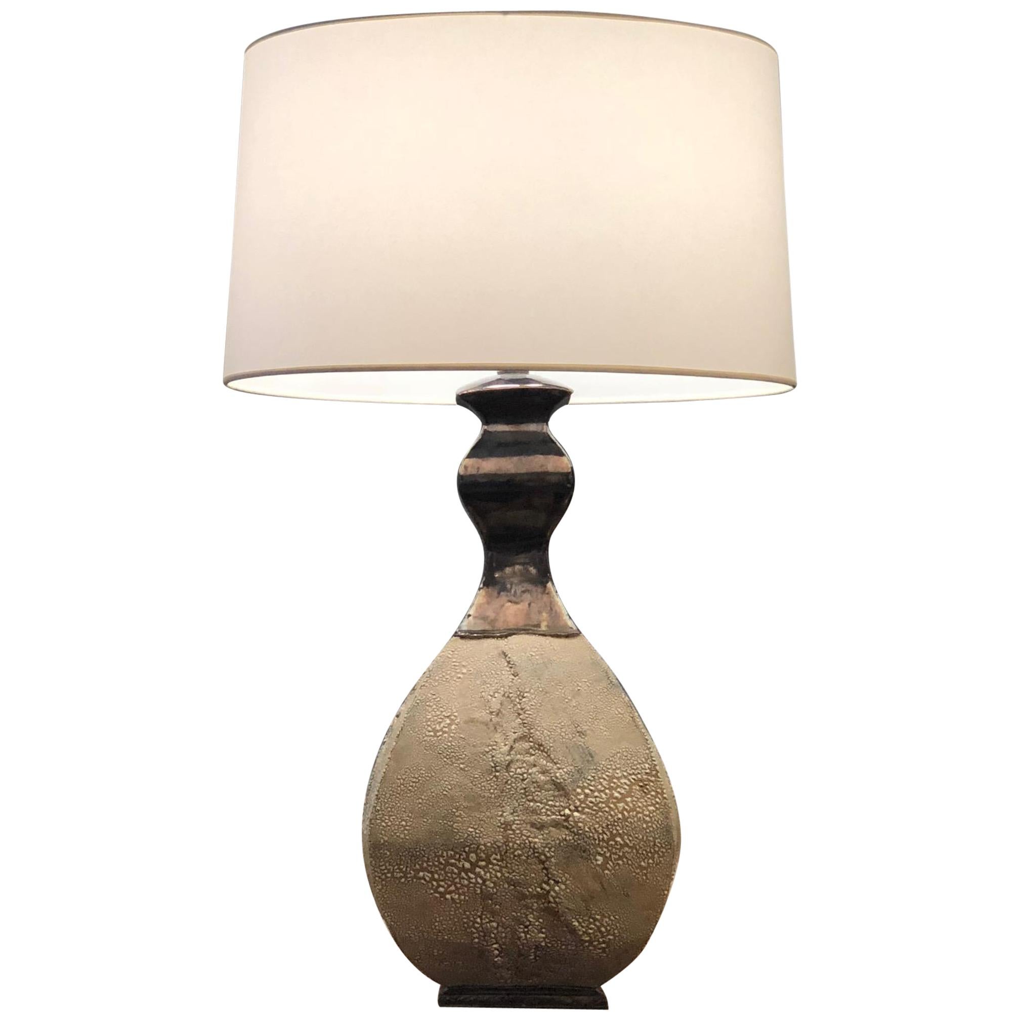 American Postwar Design Textured Table Lamp, by Gary DiPasquale For Sale