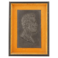 American President Abraham Lincoln Portrait Plaque, Framed