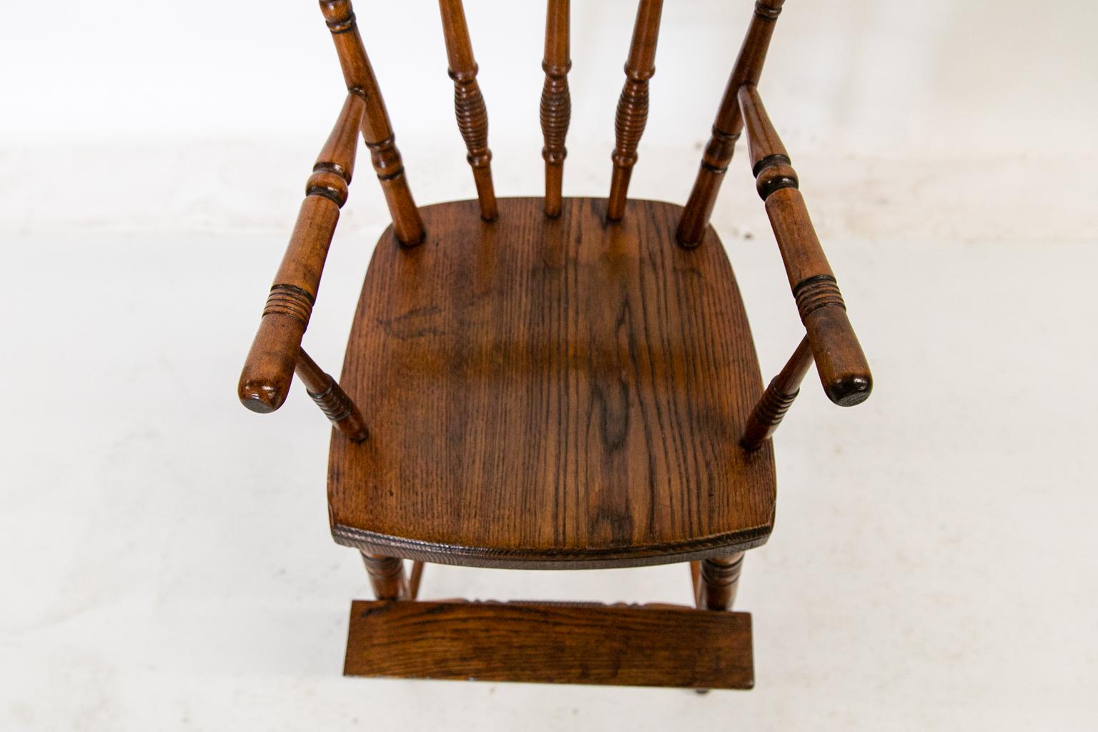 Late 19th Century American Pressed Back High Chair For Sale