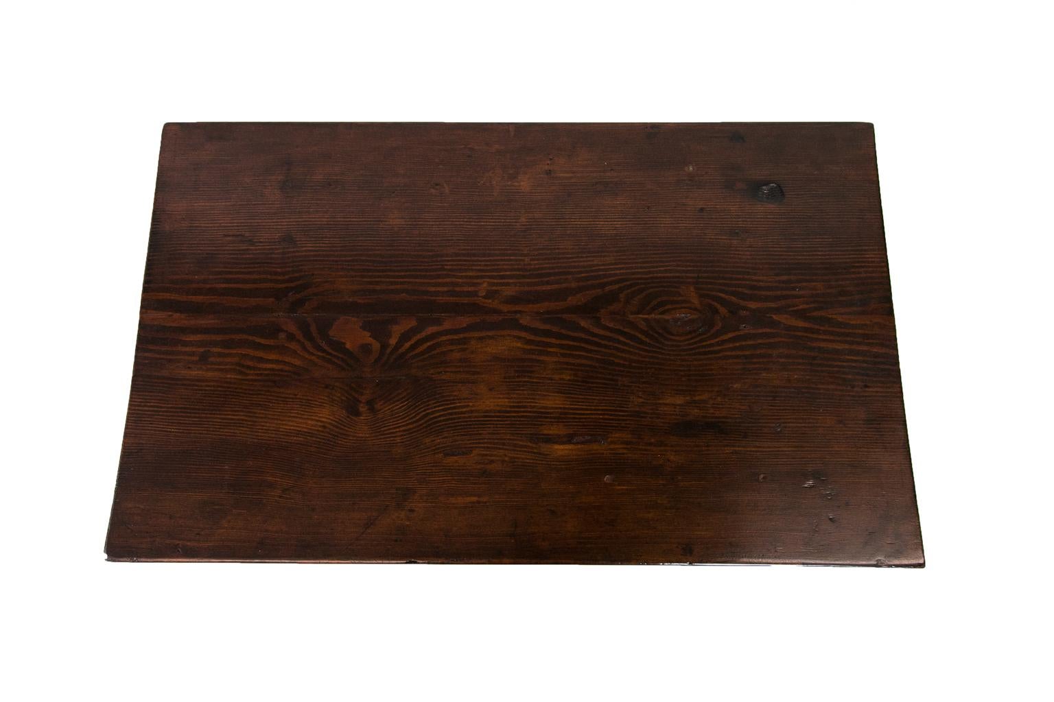 Late 19th Century American Primitive Heart Pine One-Drawer Side Table