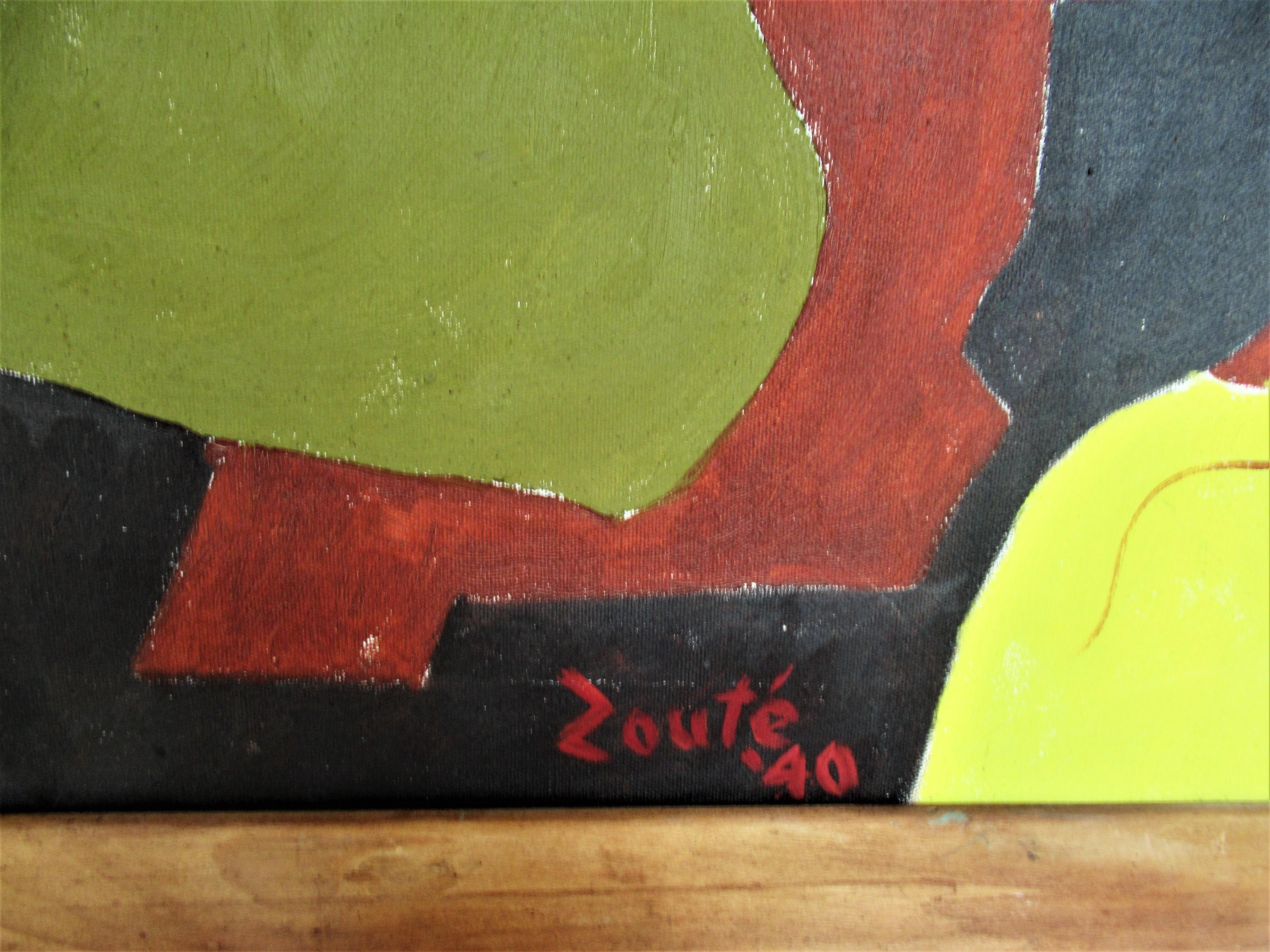  Outsider Art Painting by Zoute, 1940 For Sale 2