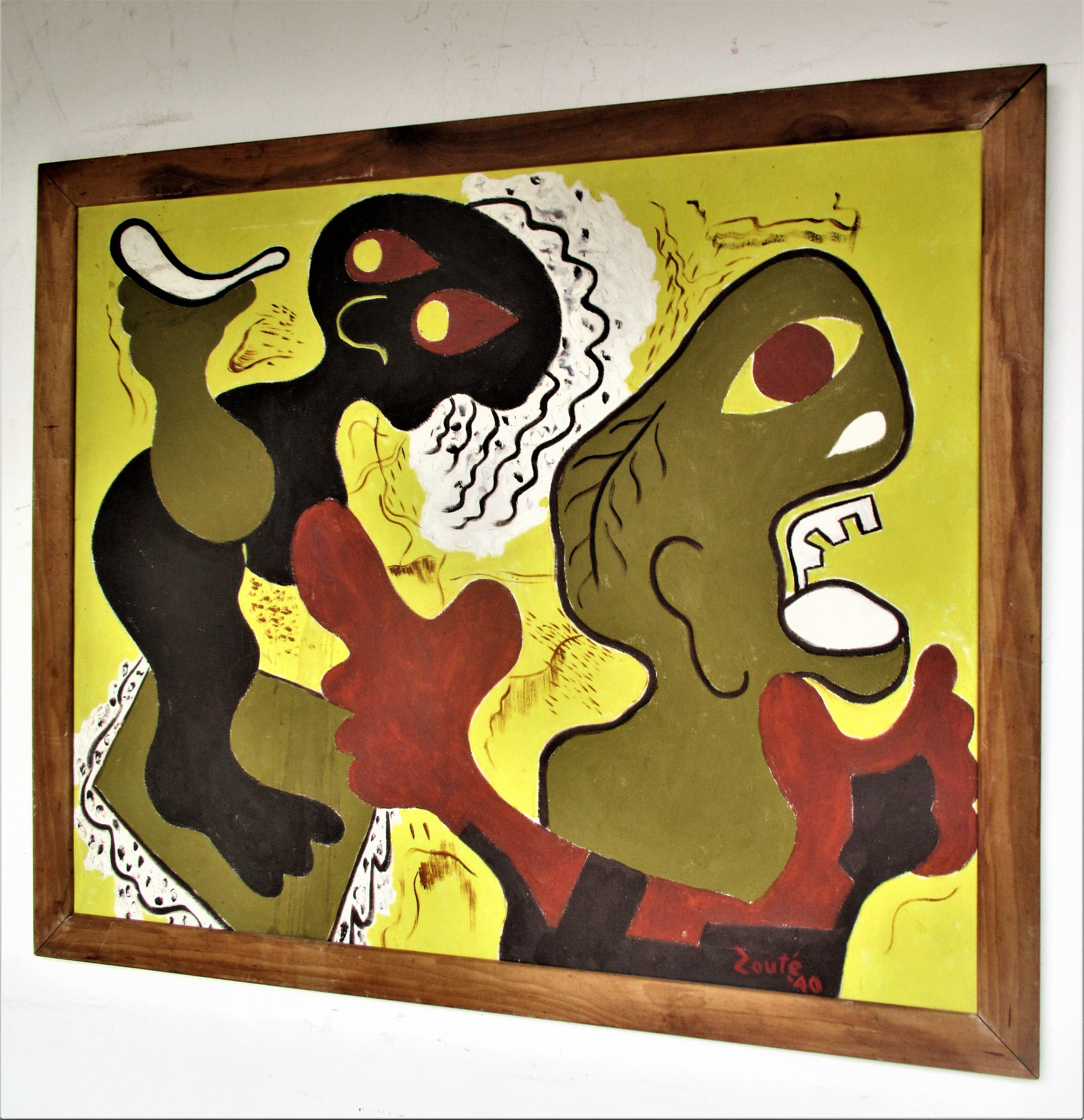  Art brut, Gemälde von Zoute, 1940 im Angebot 4