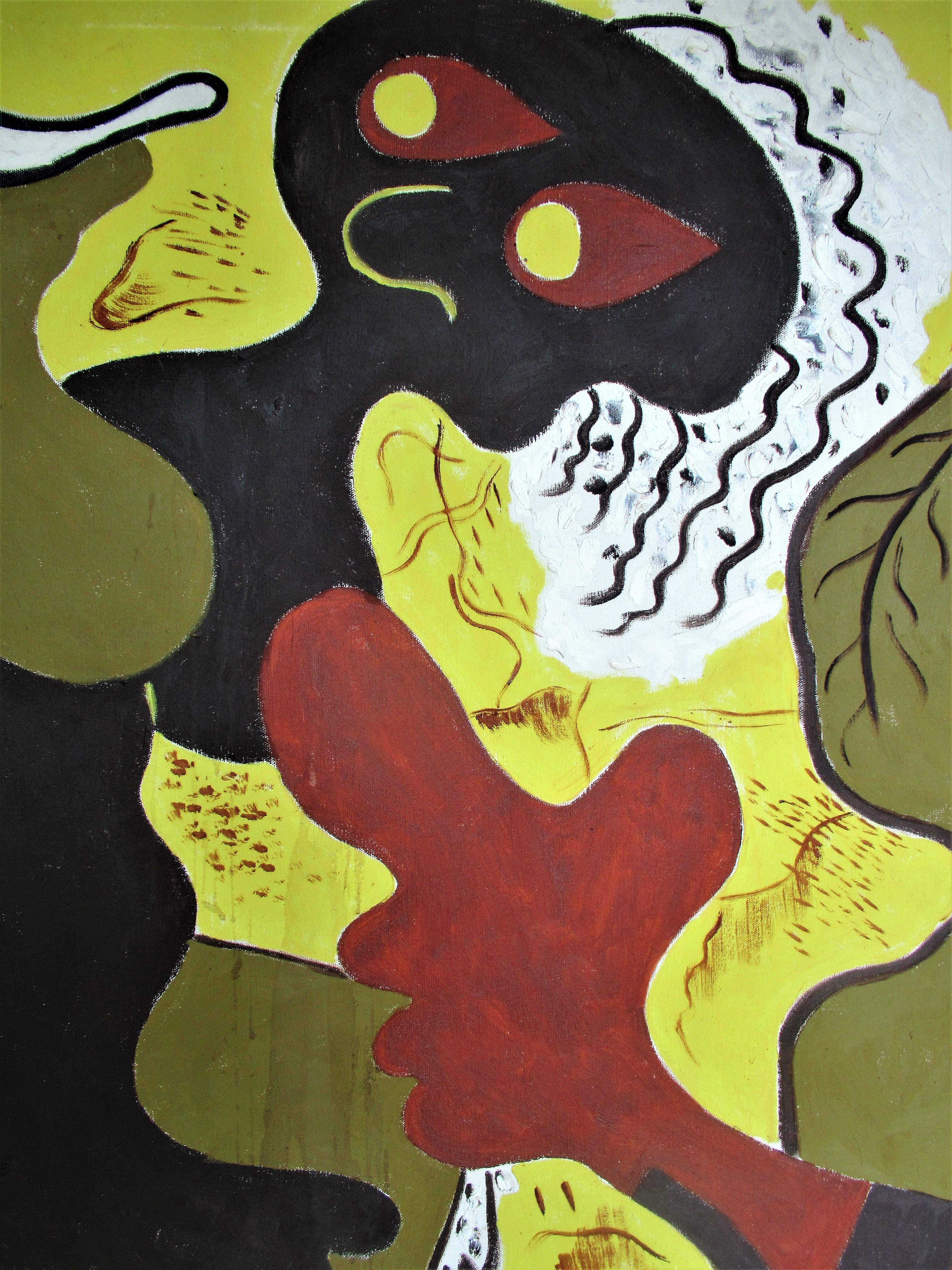 American Outsider Art Painting by Zoute, 1940 For Sale