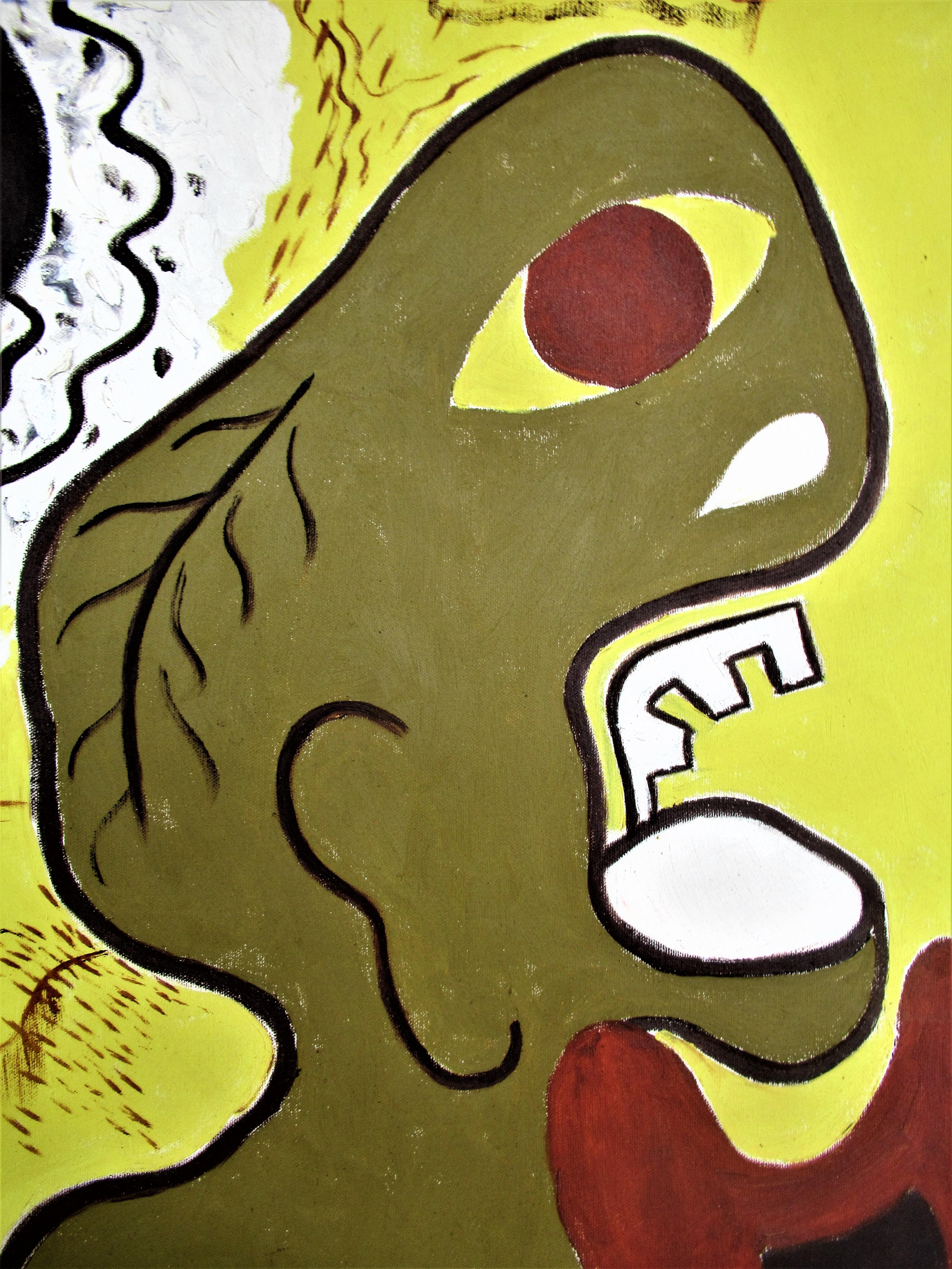 Outsider Art Painting by Zoute, 1940 For Sale 1
