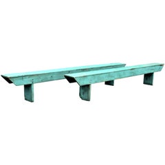 American Primitive Old Painted Long Benches