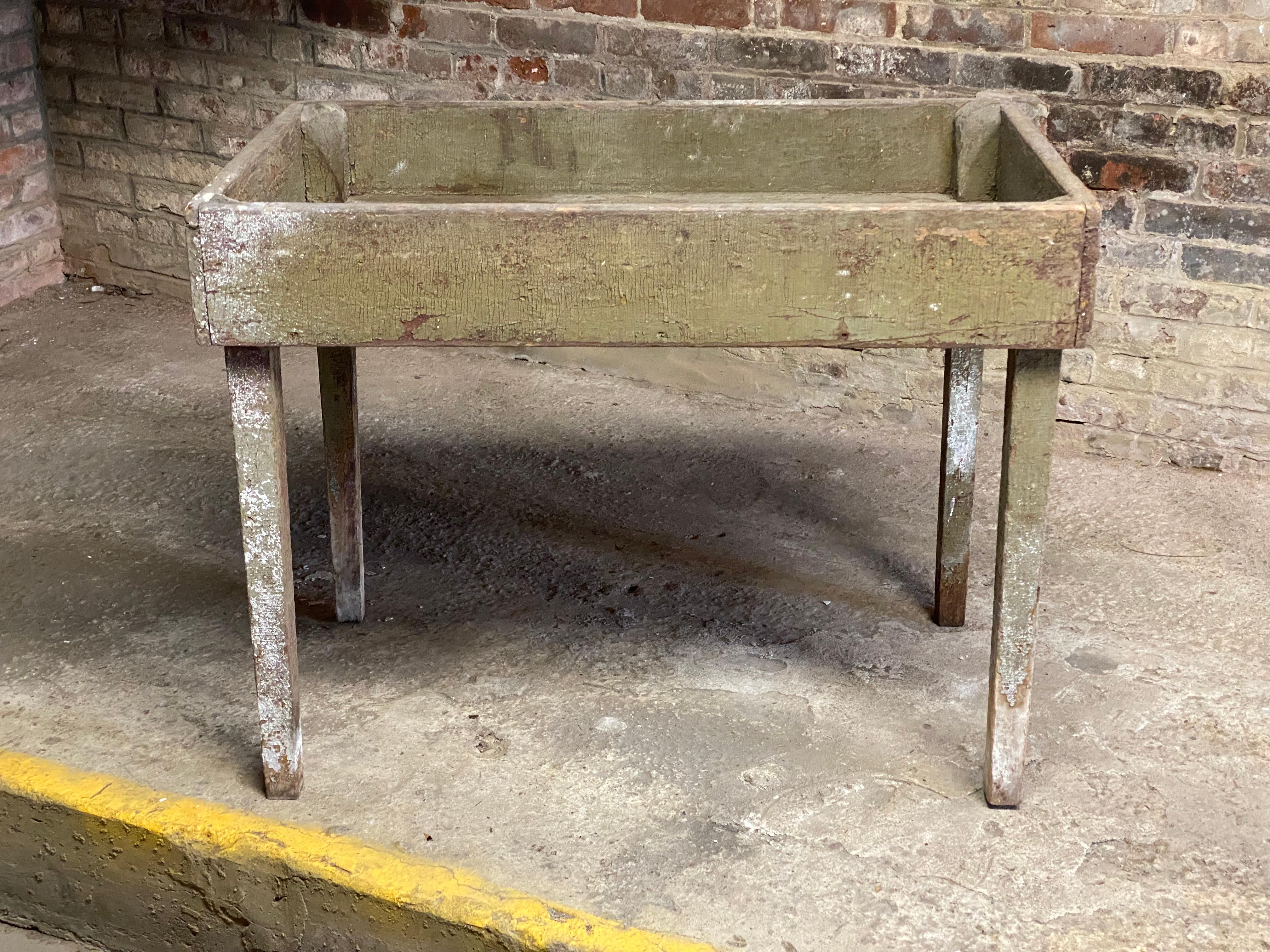 Painted American Primitive Pine Potting Table