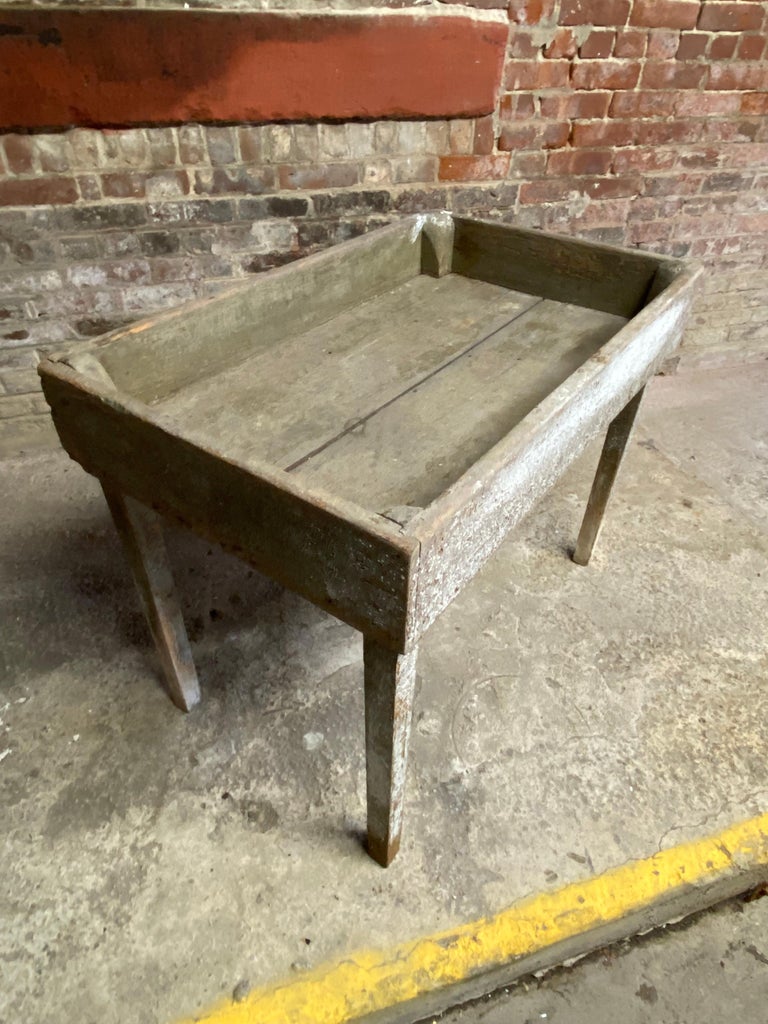 20th Century American Primitive Pine Potting Table For Sale
