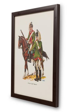 American Print Of Two Soldiers with Green Uniform