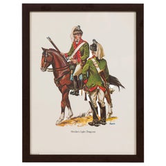 American Print Of Two Soldiers with Green Uniform