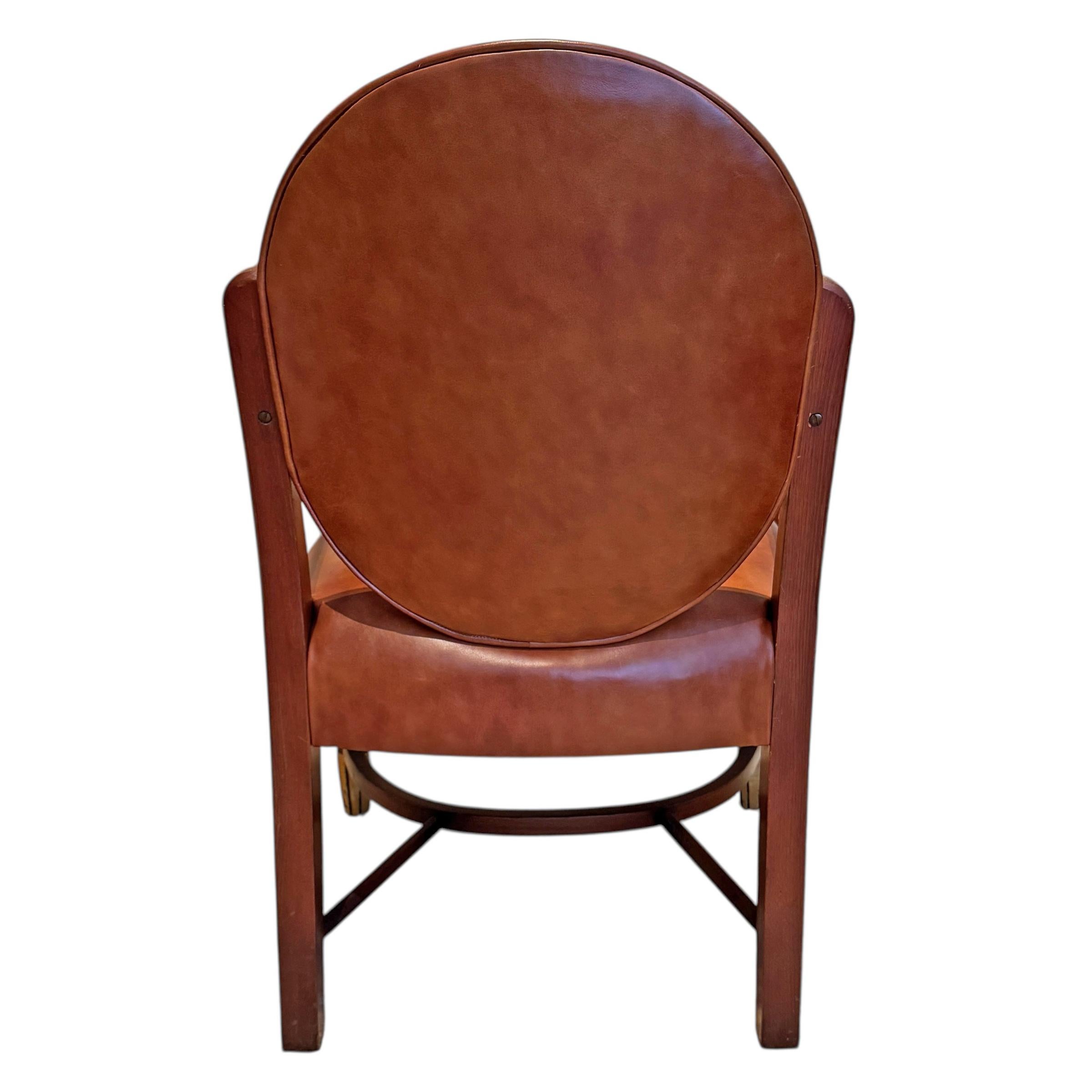 Sillón American Pueblo Deco Cuero en venta