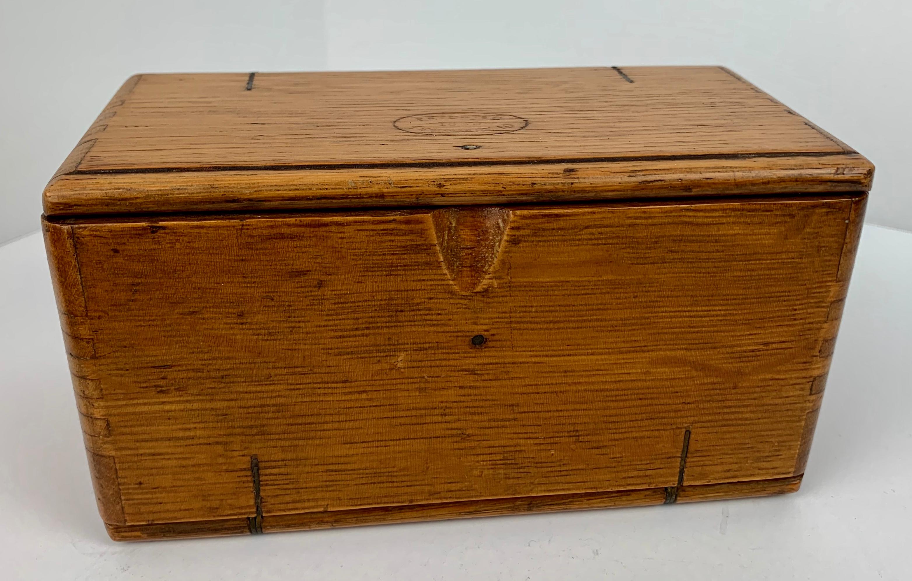 American Dovetailed Puzzle Box Dated February 19, 1889  3