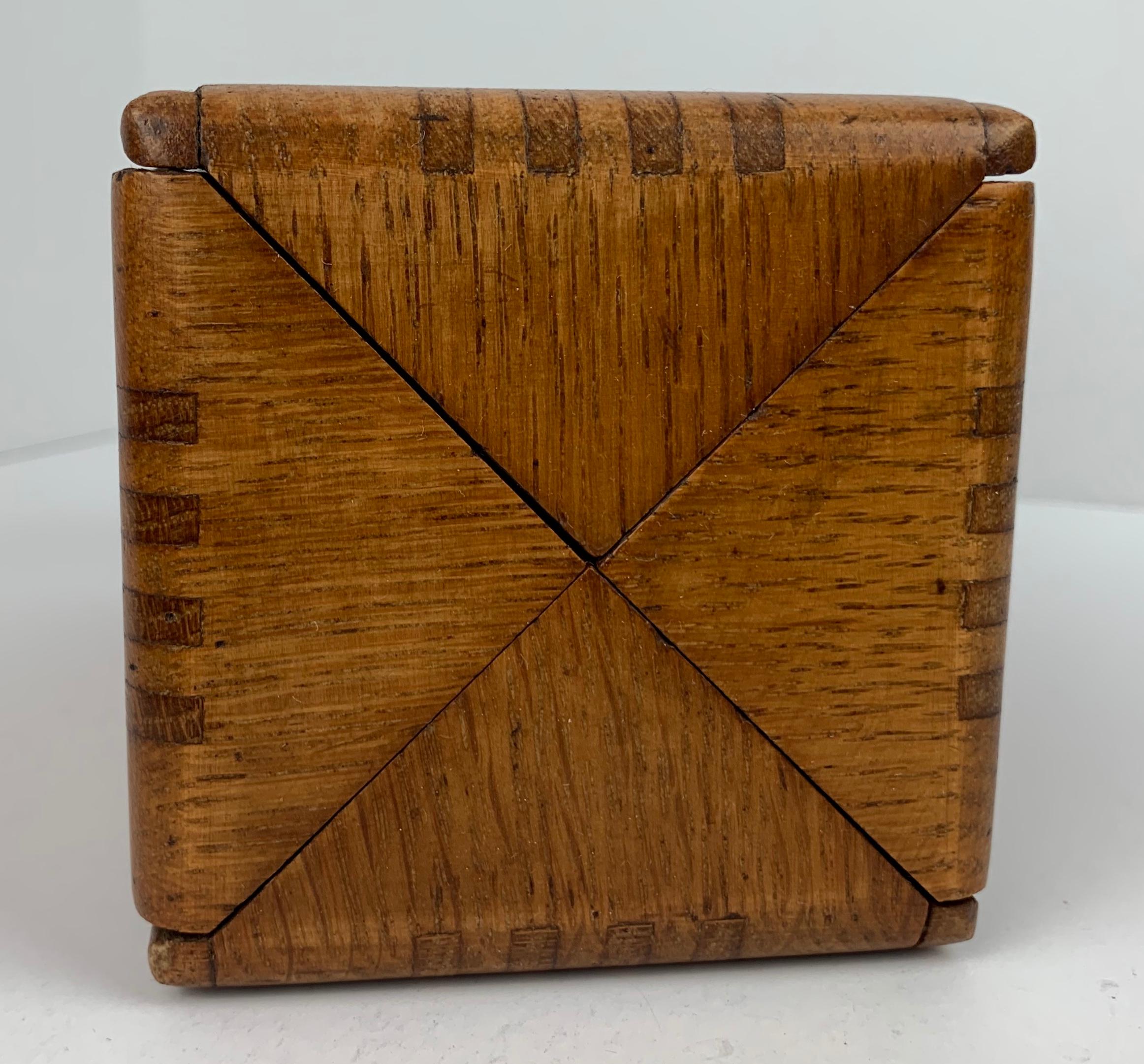 American Dovetailed Puzzle Box Dated February 19, 1889  4