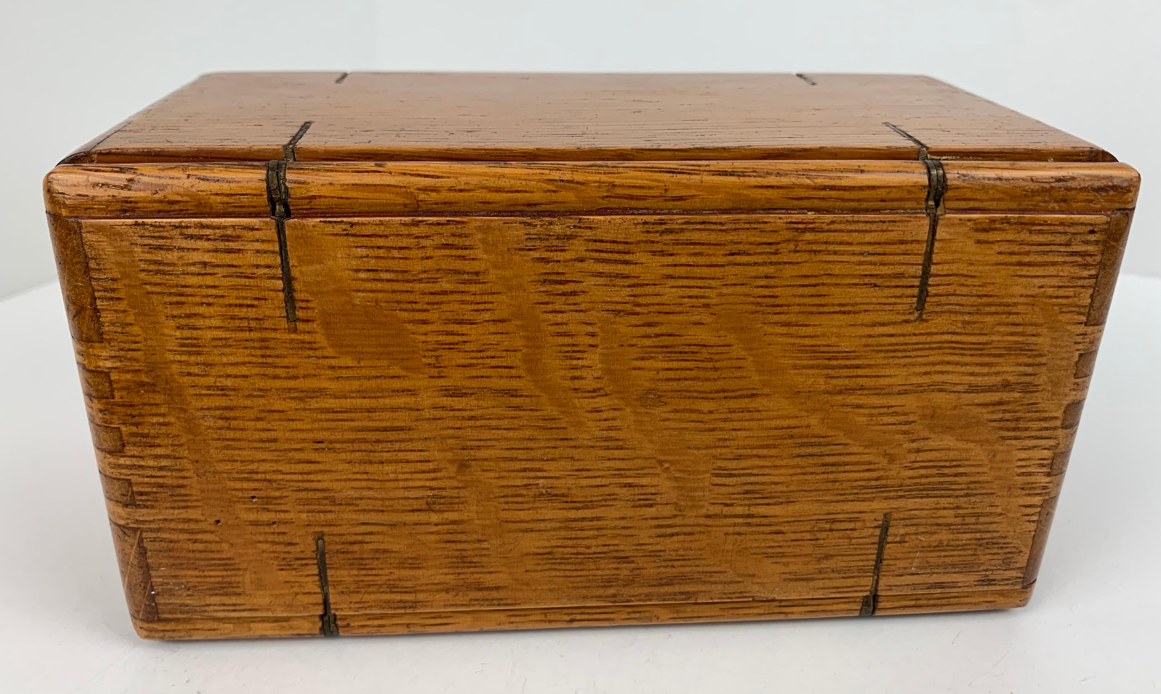American Dovetailed Puzzle Box Dated February 19, 1889  1