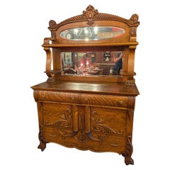 American Quarter Sawn Oak Sideboard Cabinet