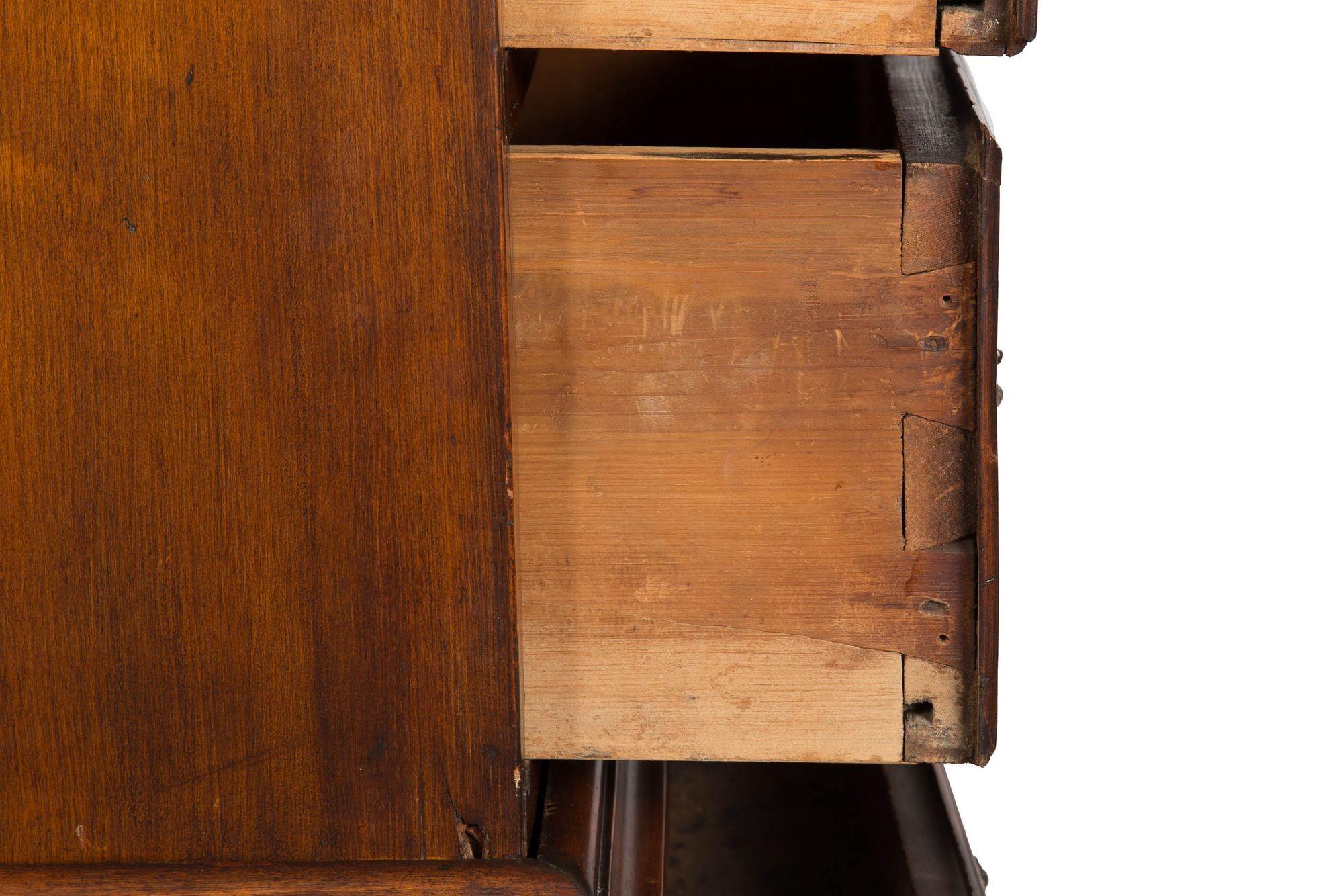 American Queen Anne Antique Sycamore Flat-Top Highboy, New England c. 1760 For Sale 10