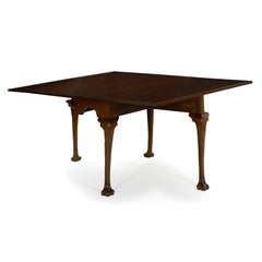 American Queen Anne Drop-Leaf Dining Table on Trifid Feet, Pennsylvania