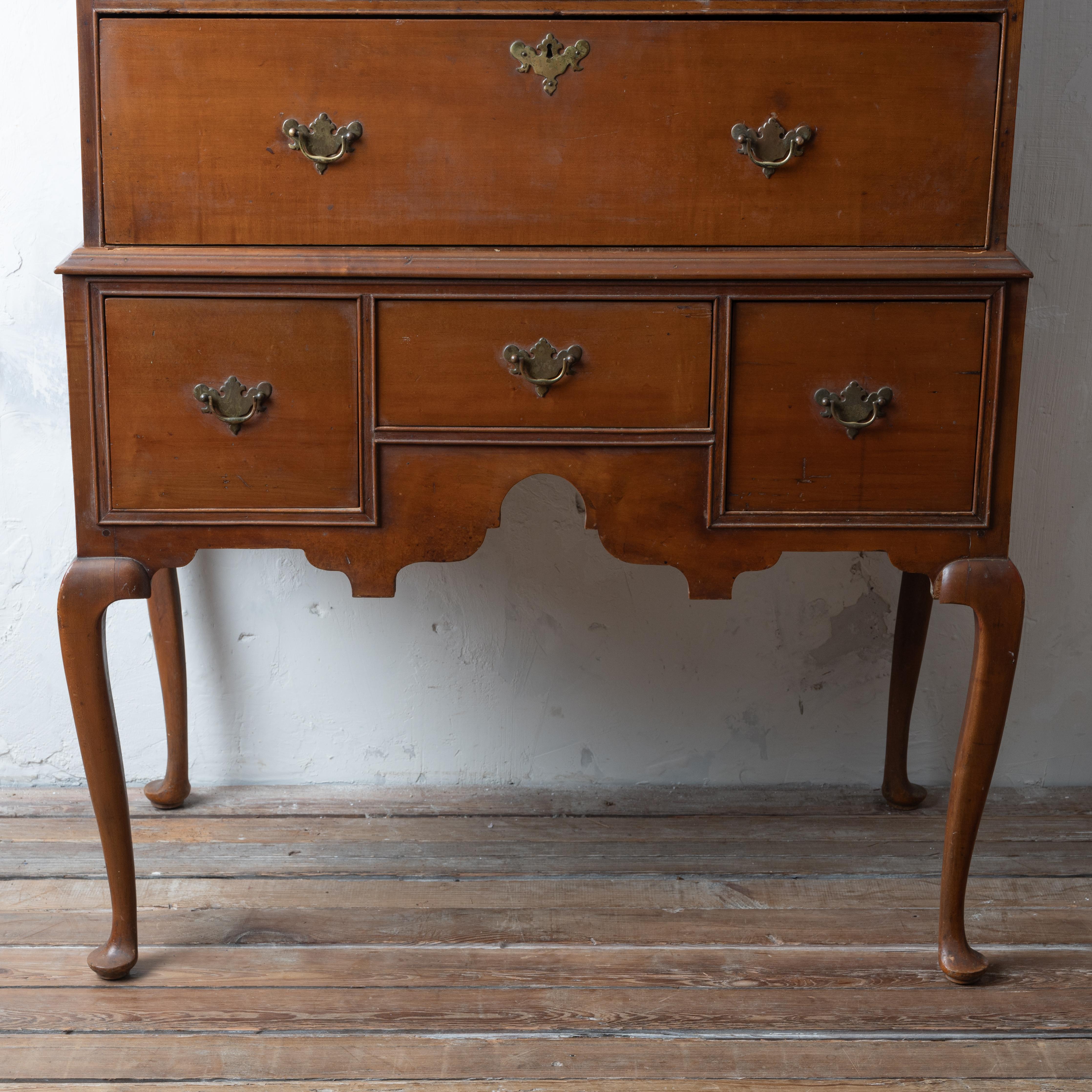 American Queen Anne Maple Highboy, 18th Century - Van Sweringen Brothers Estate For Sale 1