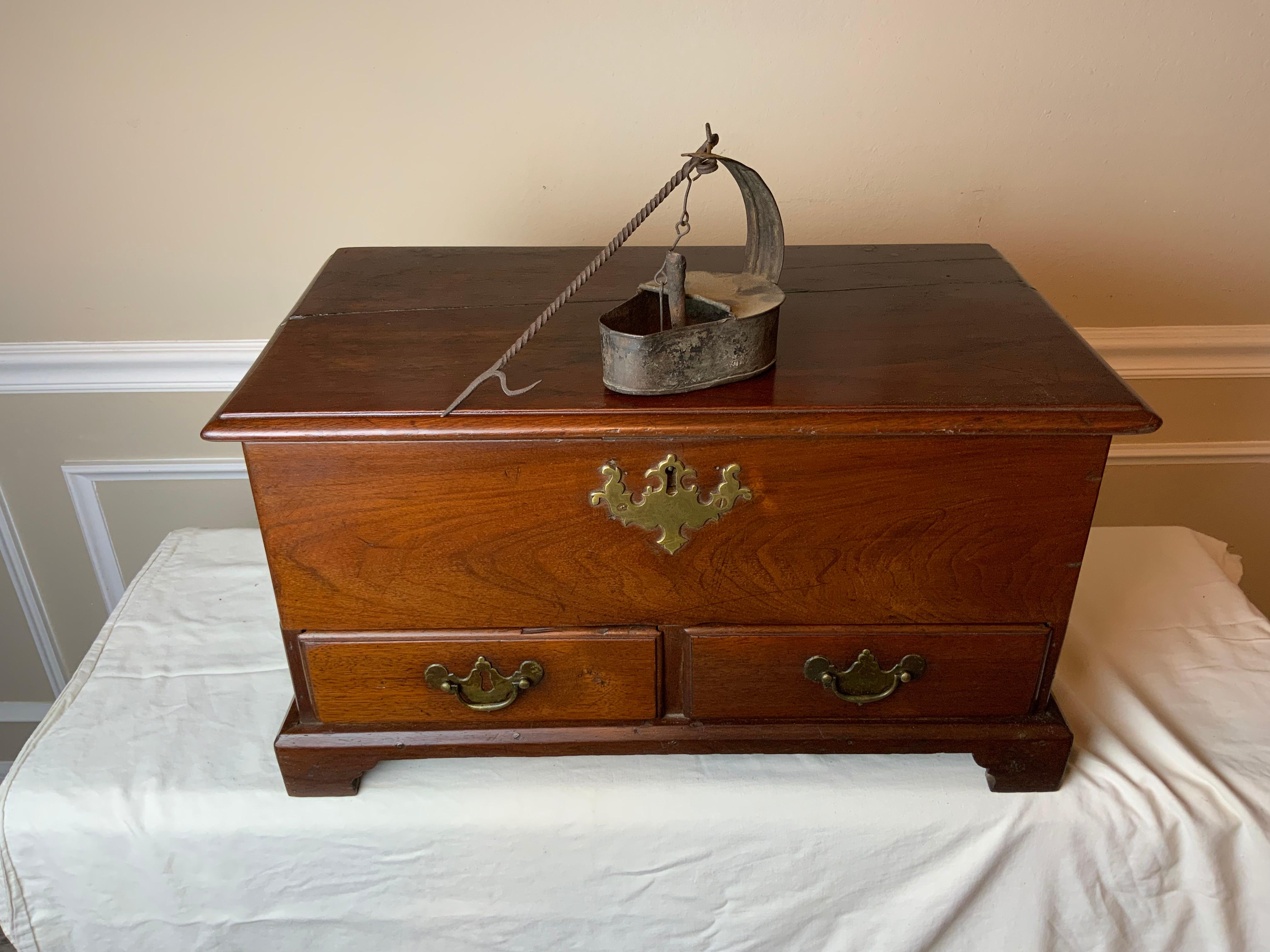 Unknown American Queen Anne Walnut Child’s Blanket Chest