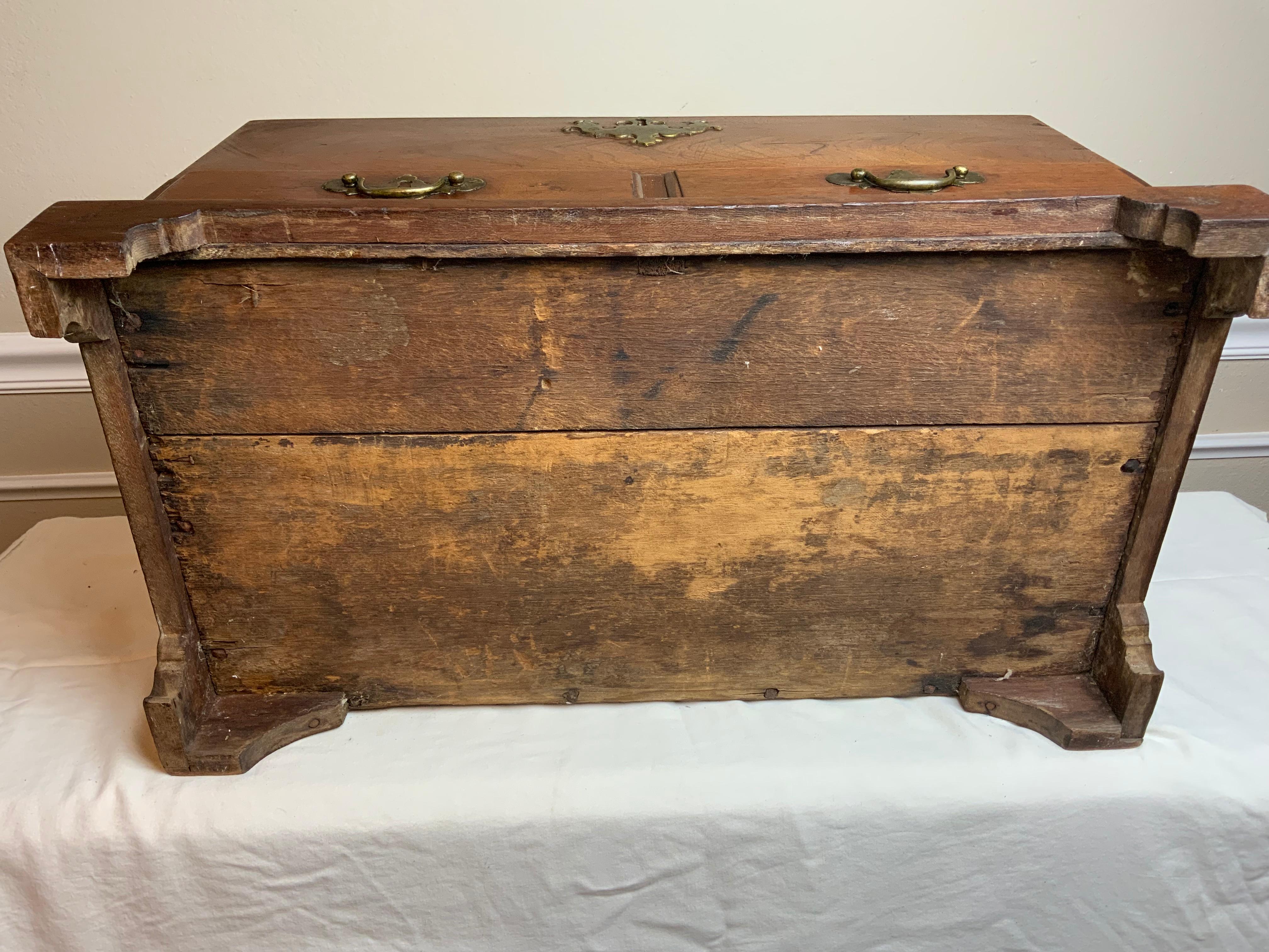 18th Century American Queen Anne Walnut Child’s Blanket Chest