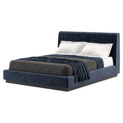American Queen Size Bed in Custom Velvet Color