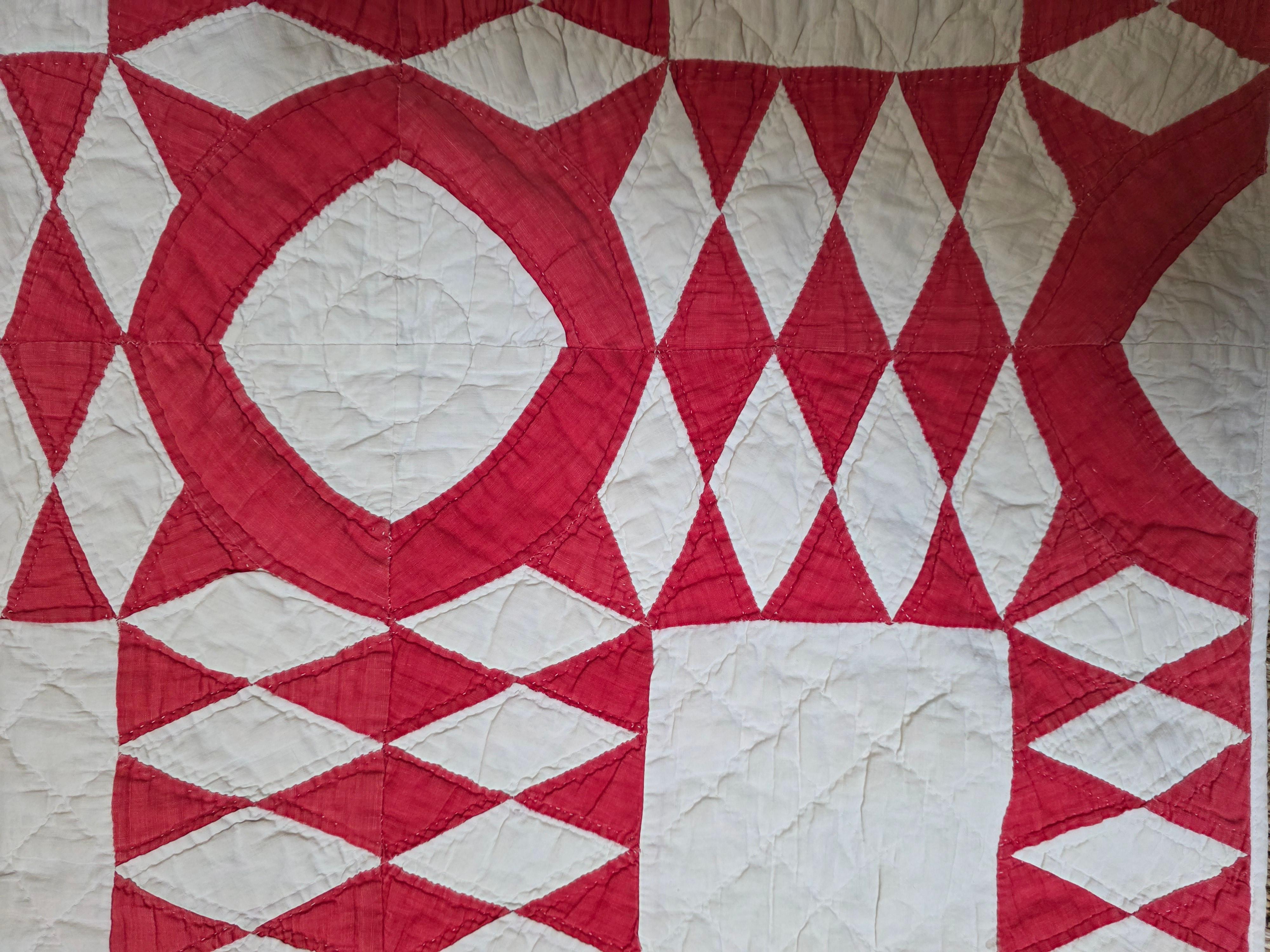 Cotone Trapunta americana di modello non documentato del 1875 circa in vendita
