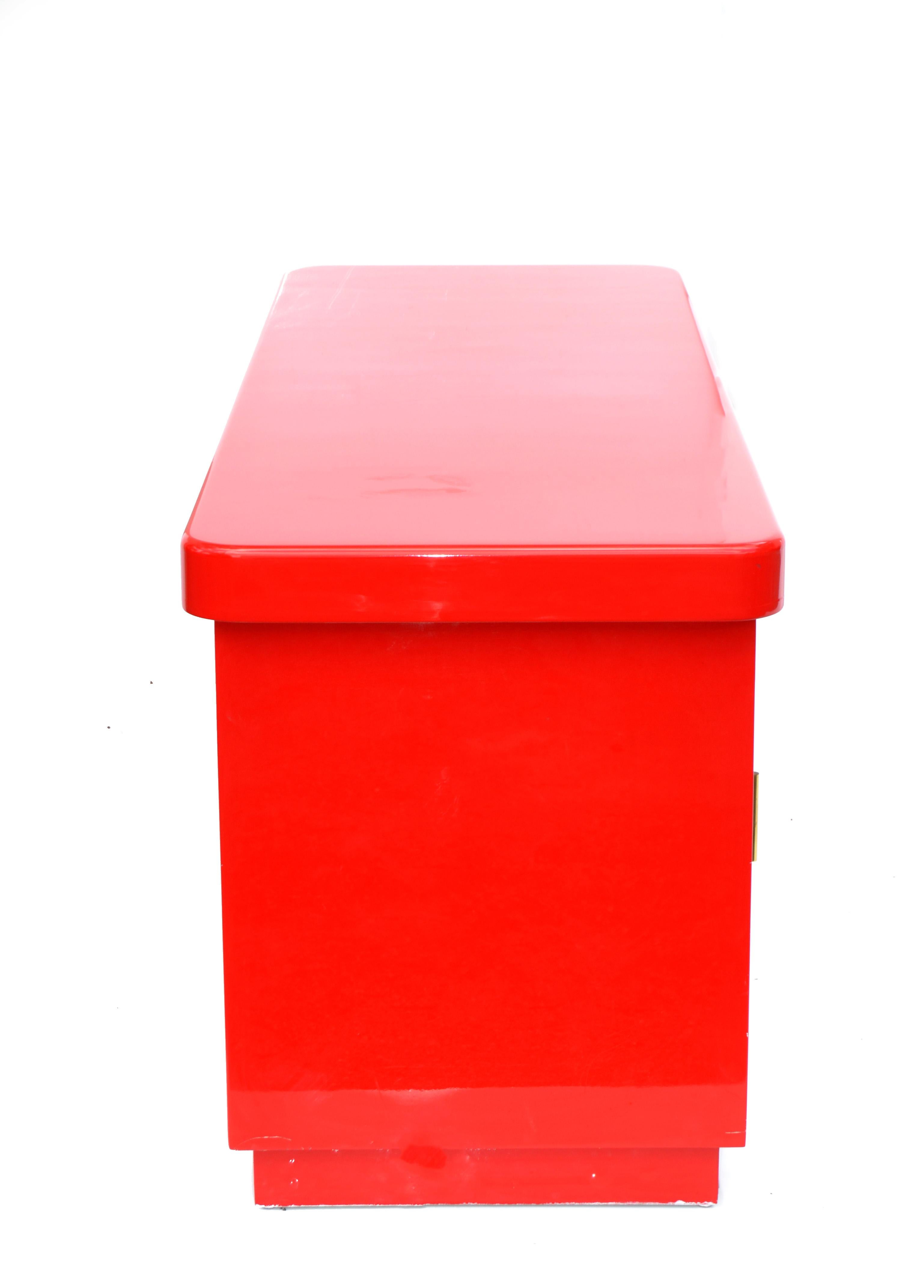 modern red desk