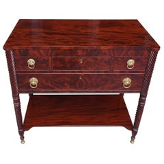 American Regency Mahogany Four-Drawer Server with Gilt Brasses, NY, Circa 1810