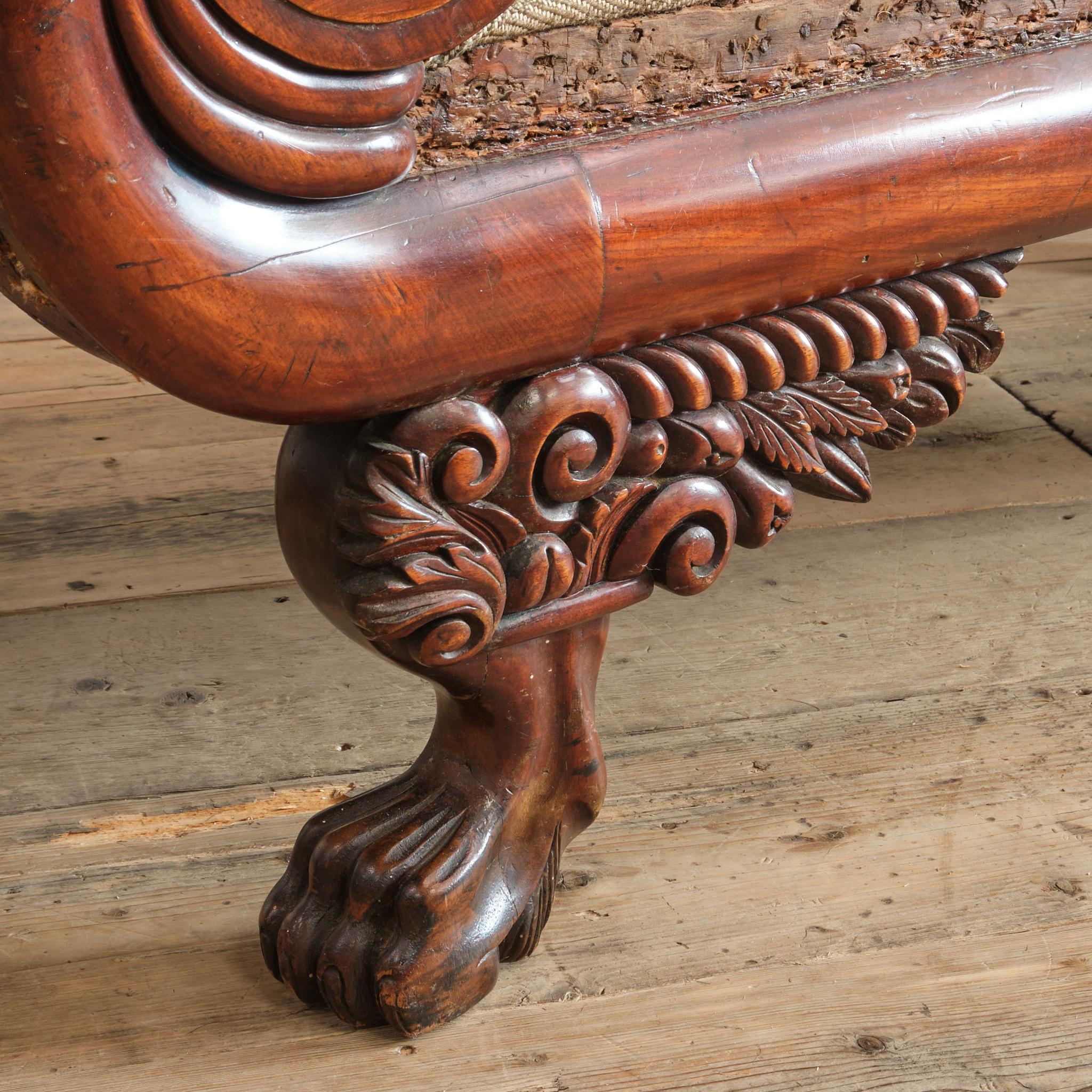 Chaise longue Recamier americana Regency c1825 in vendita 8