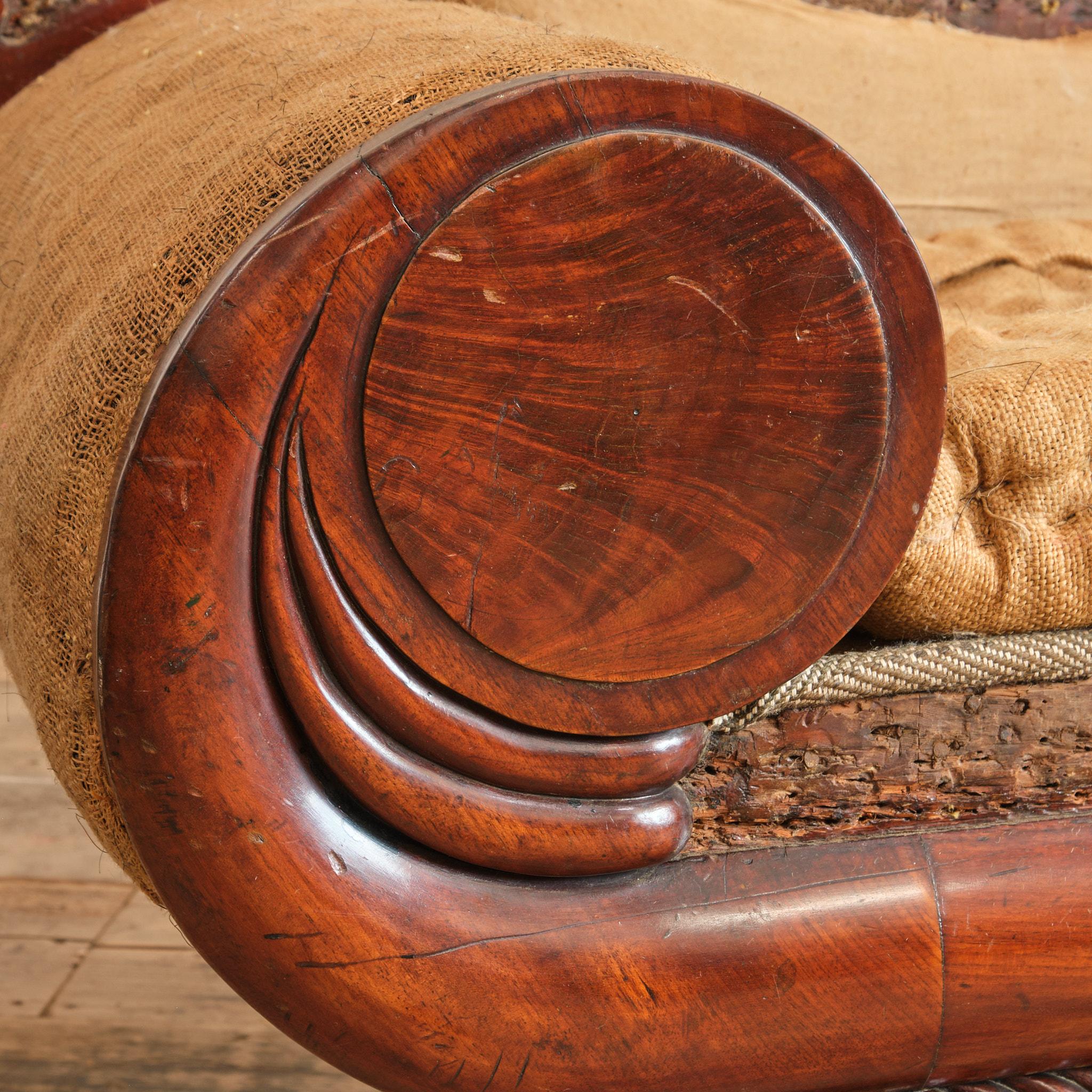 Chaise longue Recamier americana Regency c1825 in vendita 9