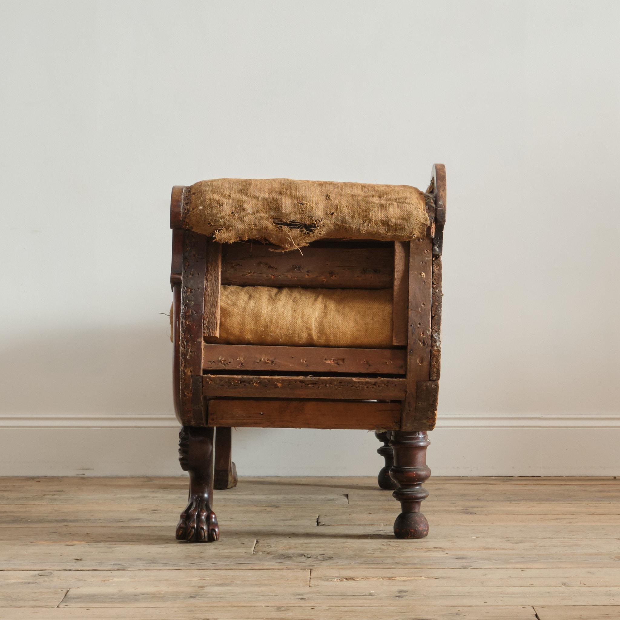XIX secolo Chaise longue Recamier americana Regency c1825 in vendita