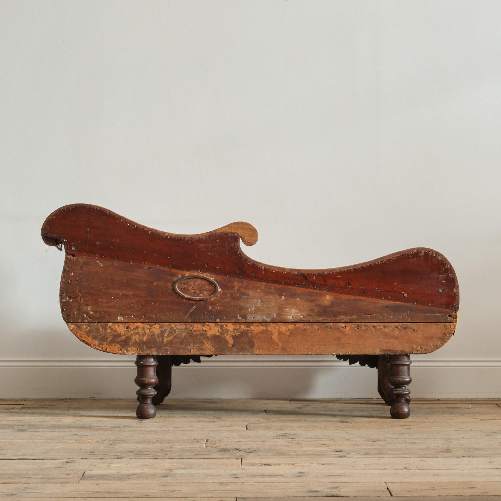 Abalone Chaise longue Recamier americana Regency c1825 in vendita