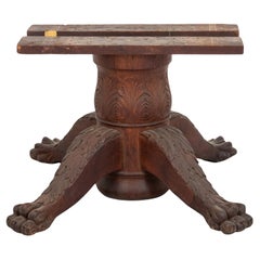 Antique American Renaissance Revival Oak Table Base