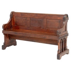 American Renaissance Style Wood Church Pew