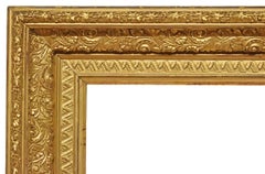 American 16x26 inch Reverse Cove Gold Leaf Picture Frame Circa 1880