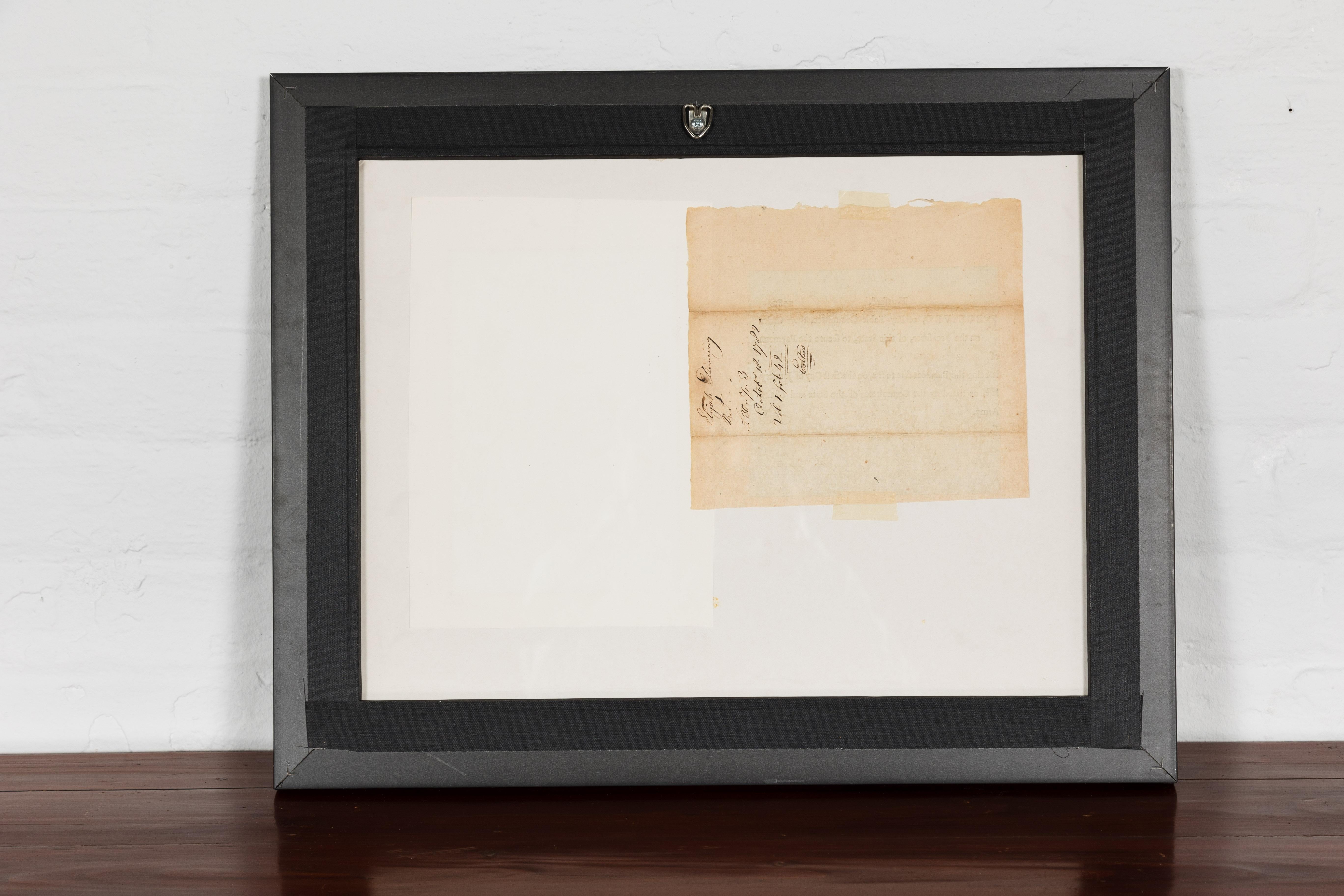 American Revolutionary War Bond from the State of Connecticut in Custom Frame For Sale 8