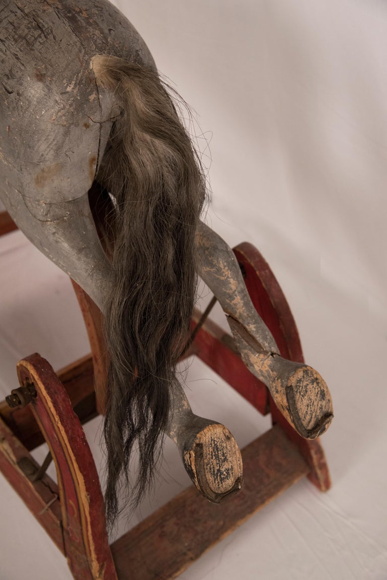 Wood American Rocking Horse For Sale