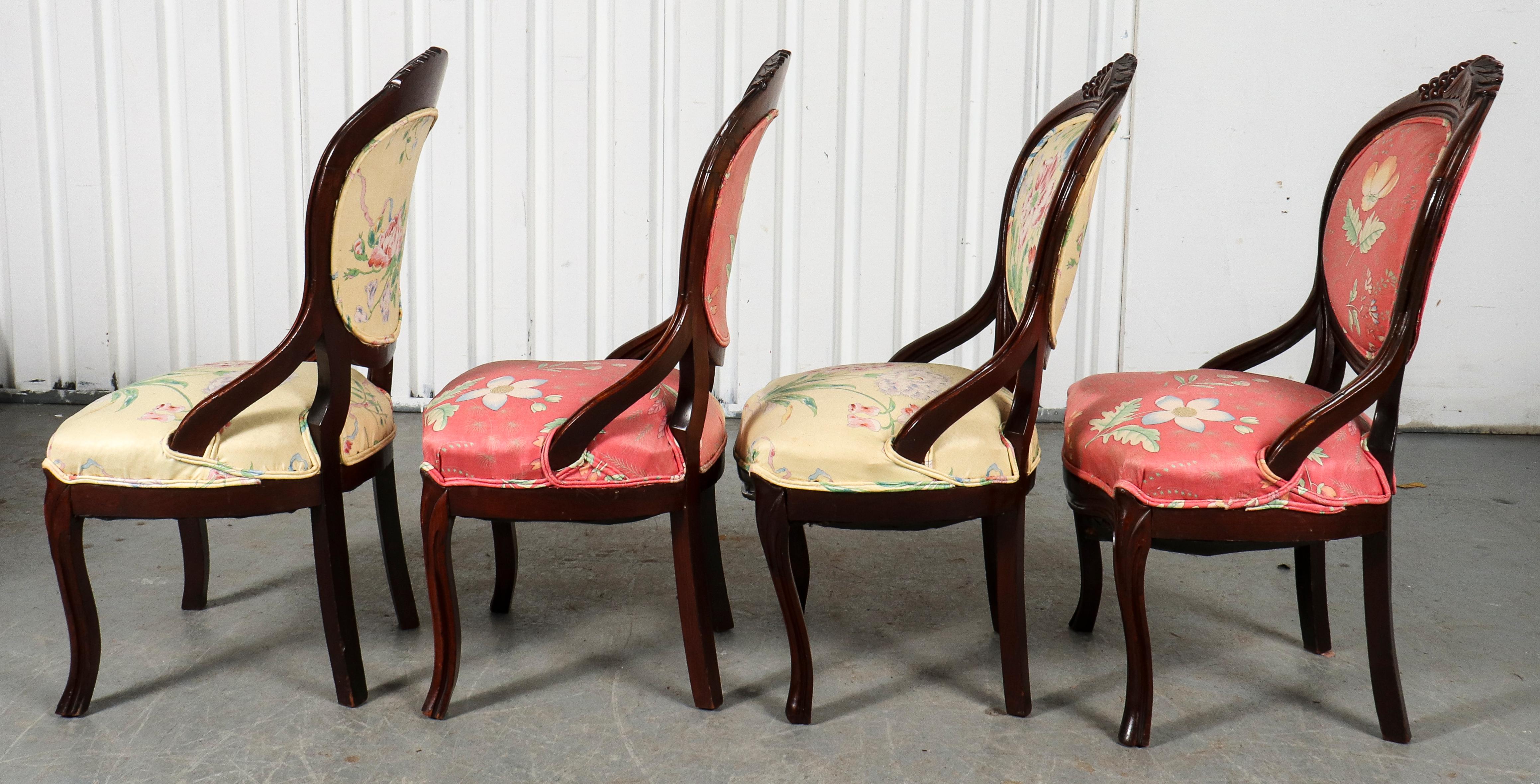 19th Century American Rococo Revival Style Wooden Chairs For Sale
