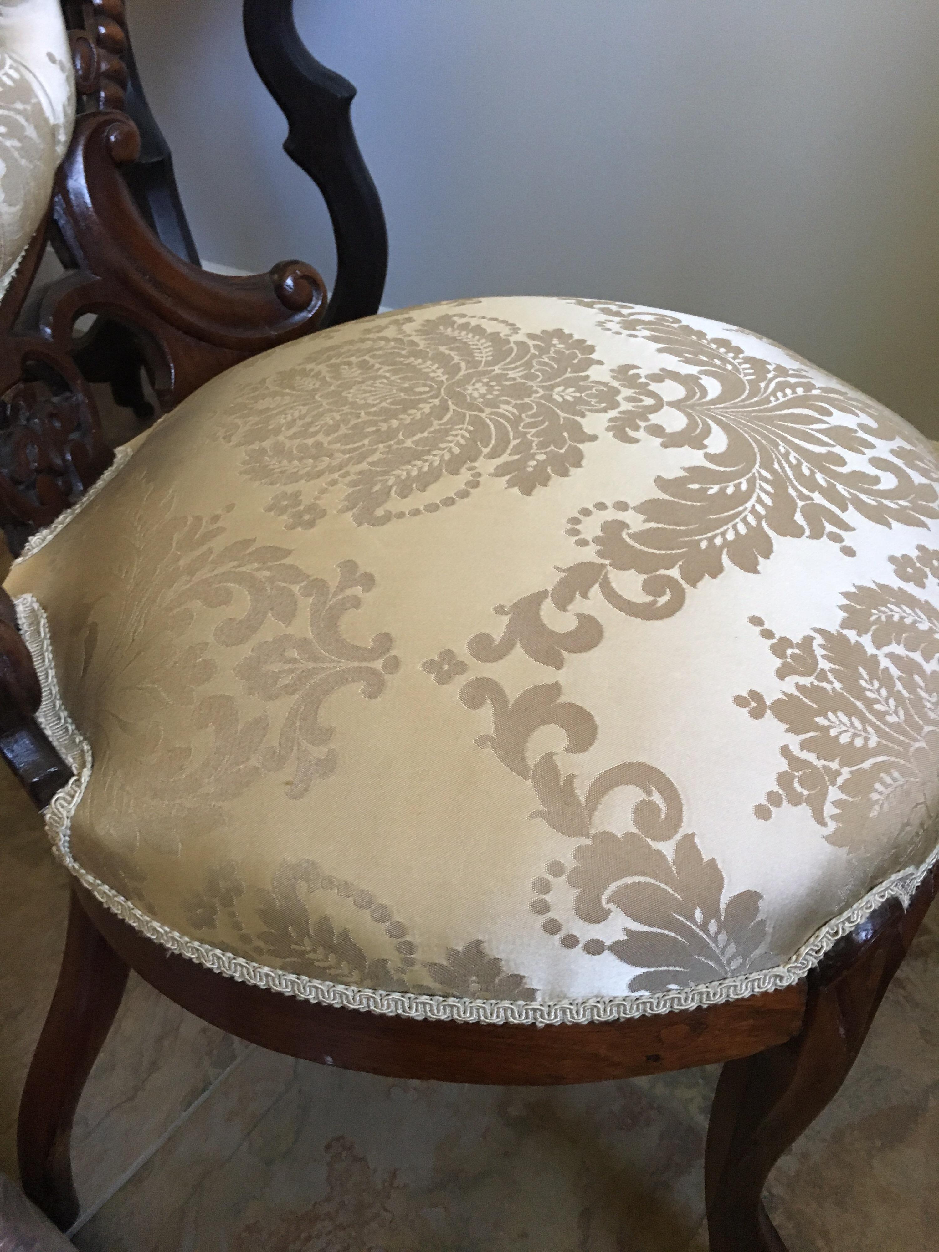 Rosewood Rococo Revival Side Chair, Attributed J & J W Meeks, Mid-19th Century 9