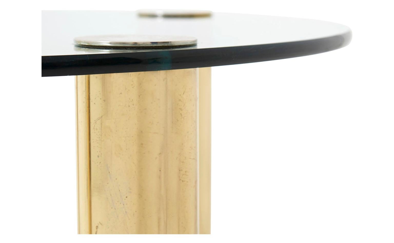 Hollywood Regency American Round Brass Dining Table