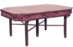 American Rustic Adirondack Style Rectangular Dining Table