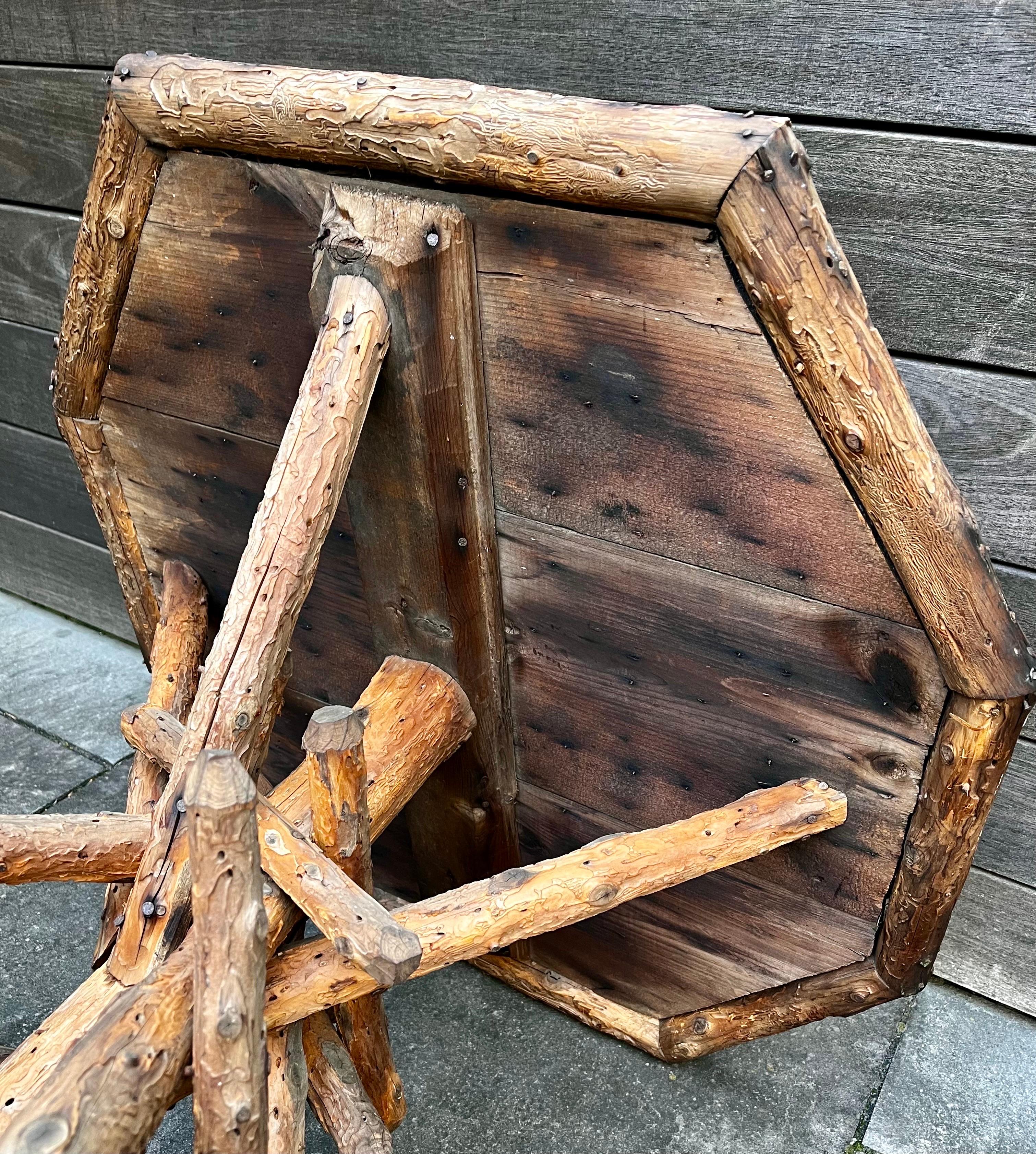 Table d'appoint rustique américaine Adirondack Twig en vente 7