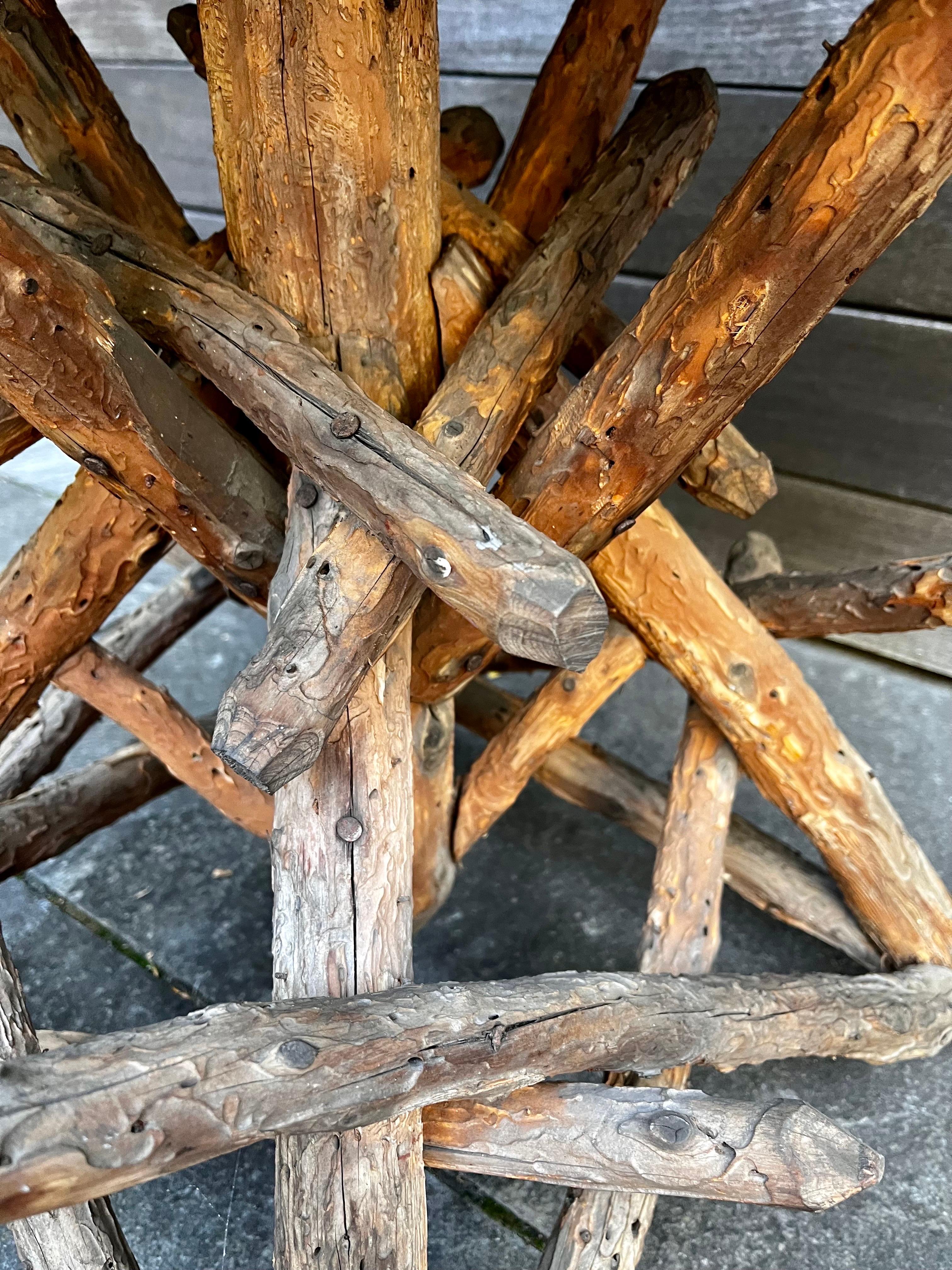Table d'appoint rustique américaine Adirondack Twig en vente 8