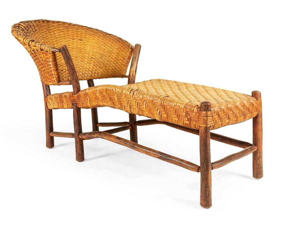 Rustikale amerikanische Chaiselongue aus Old Hickory im Zustand „Gut“ im Angebot in Queens, NY