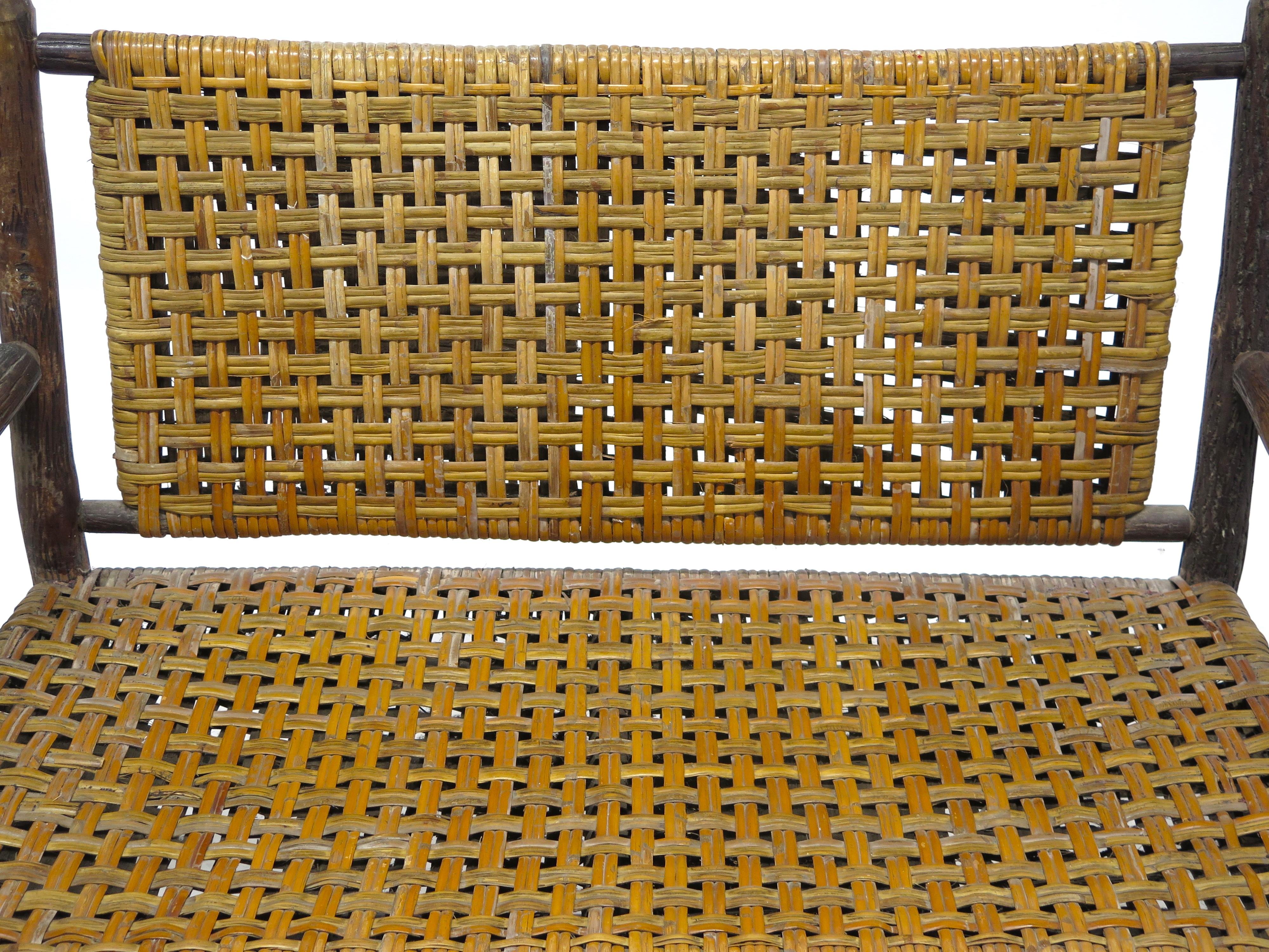 Amerikanischer rustikaler amerikanischer Old Hickory Porch Glider / Loveseat im Angebot 4