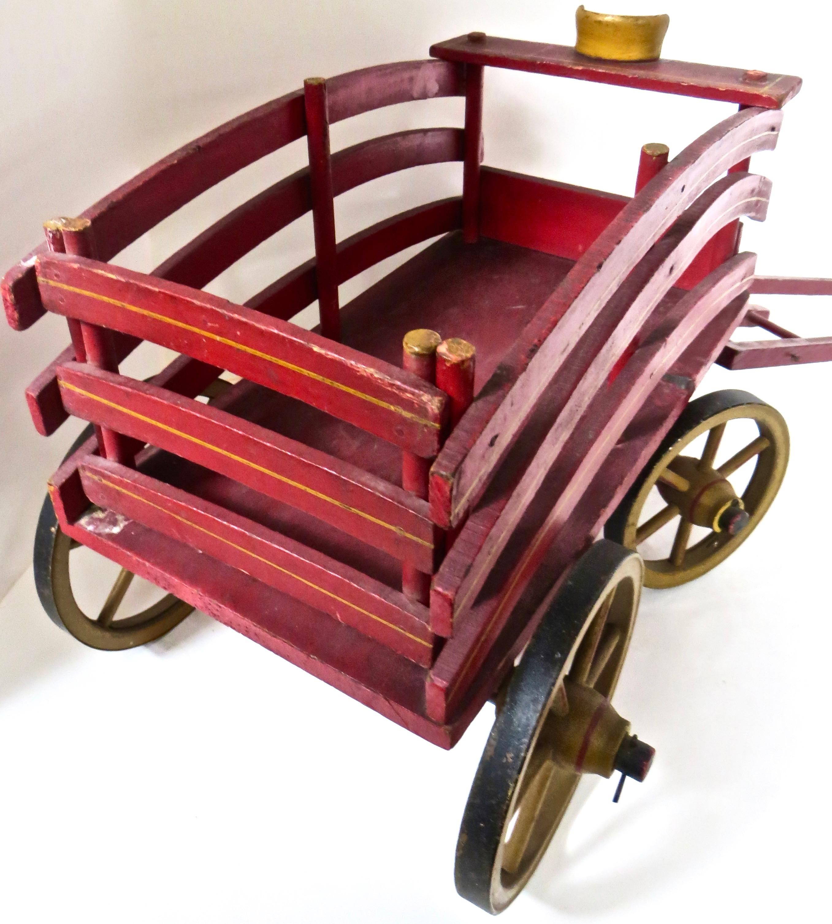 American Salesman Sample Late 19th C. Wooden Hay Wagon In Good Condition For Sale In Incline Village, NV