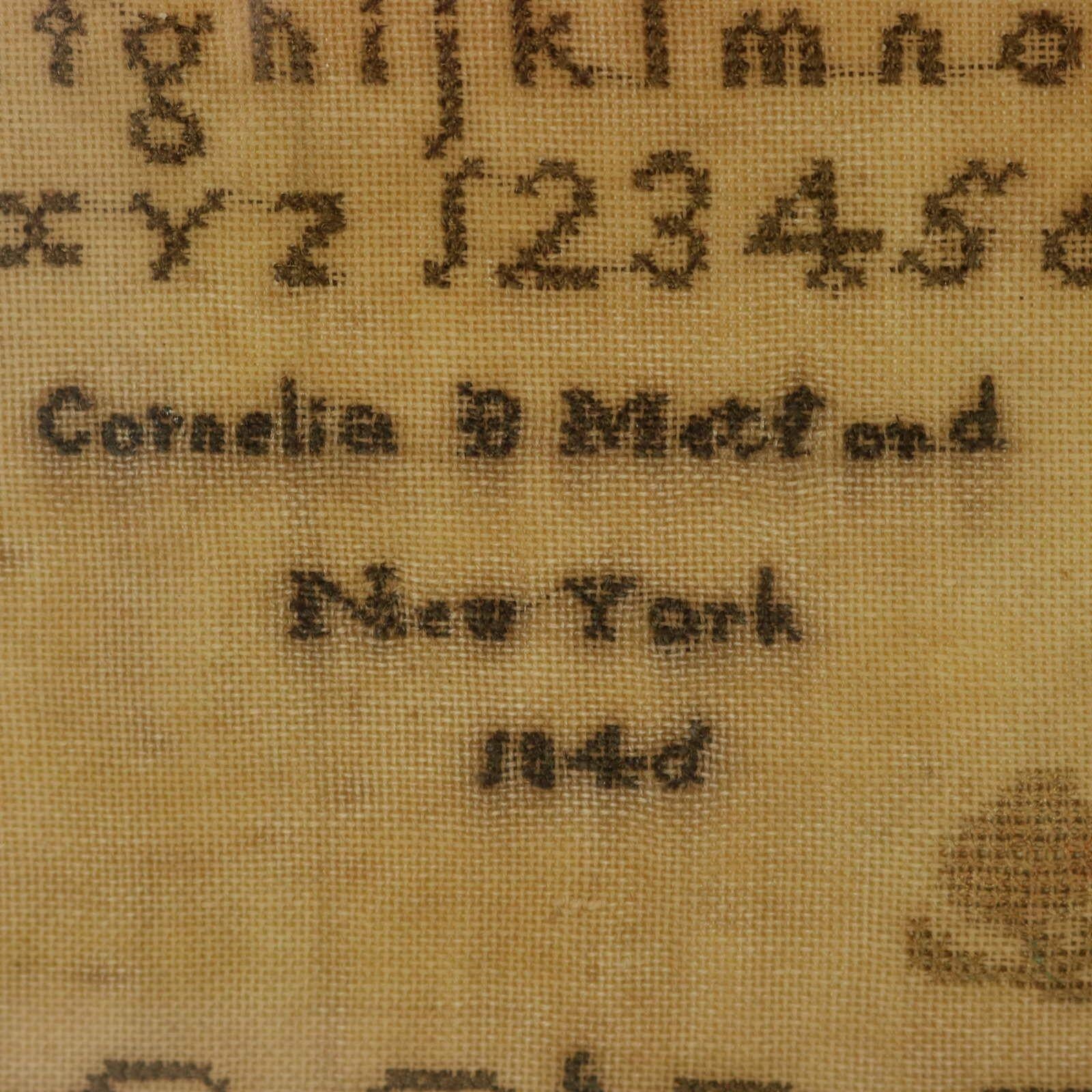 Americano Campionario americano, 1840, di Cornelia Metford di New York