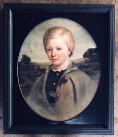 19th Century American Portrait of a Young Boy in a Landscape