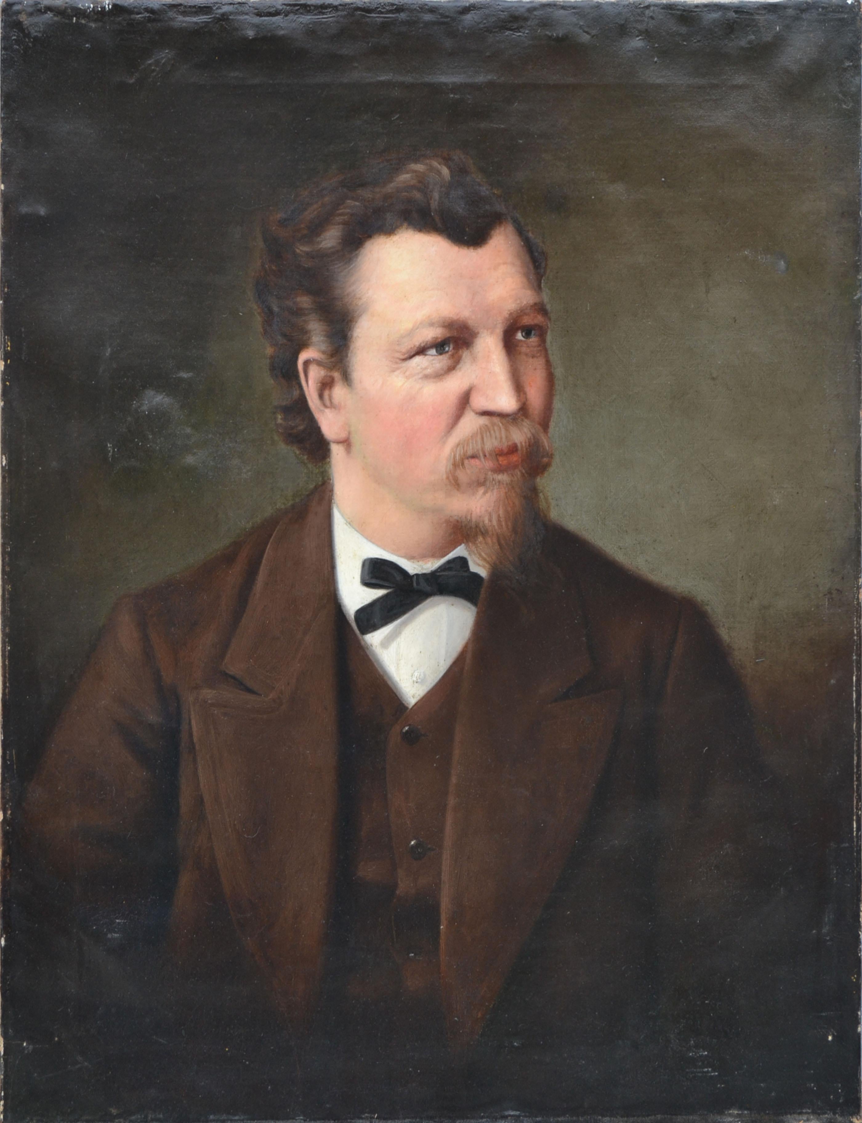 Man of Society, Antique Portrait - Painting by Unknown