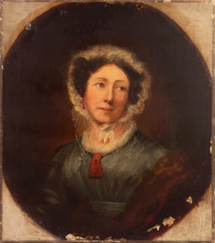 Early Victorian American School, 'Portrait of a Lady'